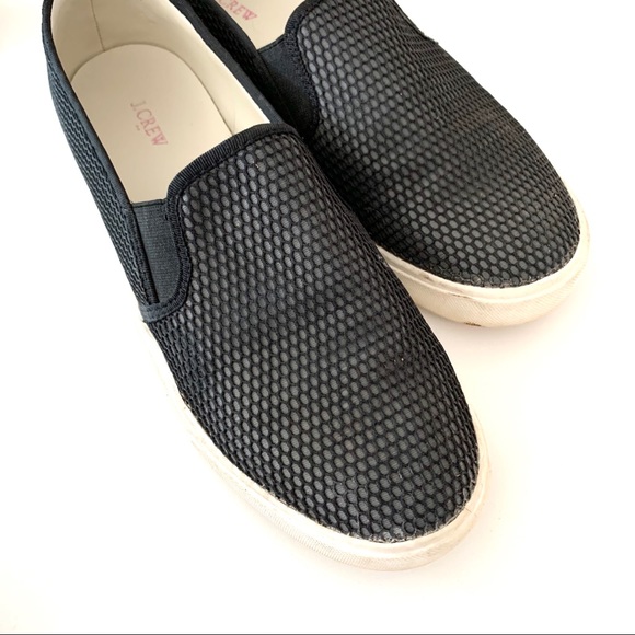 J Crew Slip on Black Perforated Shoes - Picture 2 of 4